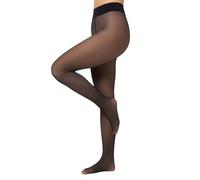 Nur Die Transparent Extra haltbar 80 DEN Warme Fein-Strumpfhose Beige durchscheinend Komfortbund blickdicht Tights, Schwarz, S para Mujer