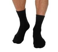 Nur Die Wellness Socken 2er Pack Herren mit Gepolsterter Sohle Komfortbund Weiche Baumwolle Hoher Bund (Gr. 39-46) Calcetines, Negro, 44 Hombres