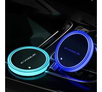 NURCIX 2pcs Coche LED Posavasos,para Evoque Portavasos Antideslizante Coaster con USB Carga Coasterss Ambiente Luz Taza Almohadilla