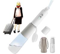 NURCIX Bidé portátil de Mano Bidé de Viaje 2 Pulverizador de bidé Personal Recargable a presión de Agua con Botella y Bolsa de 270 ml, IPX7 a Prueba de Agua SIN BPA White