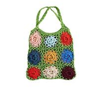 NURCIX Bolsa de Ganchillo para Mujer, Estilo Rústico, de Punto, Hombro Colorida, Compras Femenina, Citas y Viaje Hobo