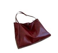 NURCIX Bolso de cubo para mujer, bolsos de hombro casuales retro, bolsos de cuero sintético suave, bolso de mano de gran capacidad, bolso de citas de otoño e invierno, bolso de cuero sintético para