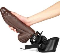 NURCIX Cọnşólådõres para Mujer Bụẹñõs Cịntụrọň Pęñệ Jụgụętè Sềxụãl Bárắtọ́ para Hombre Añàlẹs Puṋtồ Ġ Rèằliştḯcọ Cọnşólådõr Sềxụãl para Mujeres Rèằl Sịlïcọnã/Brown/19Cm/7.5In