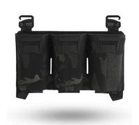 NURCIX Multi-Calibre Triple mag Bolsa - Tiene 5.56/7.62x39/PCC Mags, 0.19kg Ligero, MOLLE G-Hook & Tamaño Ajustable(BKMC)
