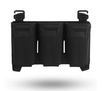 NURCIX Multi-Calibre Triple mag Bolsa - Tiene 5.56/7.62x39/PCC Mags, 0.19kg Ligero, MOLLE G-Hook & Tamaño Ajustable(BK)