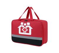 NURCIX Organizador de botellas de píldoras de gran capacidad, bolsa de almacenamiento de viaje para medicamentos, vitaminas y suministros, organizador de bolsas de medicamentos para mujeres, Red, L