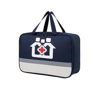 NURCIX Organizador de botellas de píldoras de gran capacidad, bolsa de almacenamiento de viaje para medicamentos, vitaminas y suministros, organizador de bolsas de medicamentos para mujeres, azul