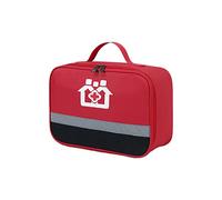 NURCIX Organizador de botellas de píldoras de gran capacidad, bolsa de almacenamiento de viaje para medicamentos, vitaminas y suministros, organizador de bolsas de medicamentos para mujeres, Red, M