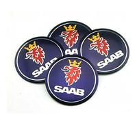 NURCIX Tapas Centrales Cubos de Automóviles para Saab 9-3 93 9-5 9 3 900 9000 95 Scania Tapas embellecedoras de Cubo de Centro de Rueda Pegatinas de Logotipo