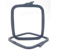 Nurge Aro de bordado cuadrado de plástico antracita, aros de punto de cruz, aro de aguja de perforación (n.º 3 (mediano))