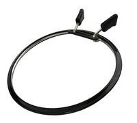 Nurge Aros de bordado de tensión de resorte de metal de alta calidad, aro de punto de cruz, aros de zurcido, cobertizo de tensión de bordado (negro, mediano)