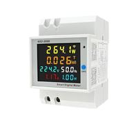 NURII Medidor Inteligente con Pantalla 6 en 1, Voltaje de CA, Corriente, Factor de Potencia, energía eléctrica en KWH Activa, medidor de frecuencia N52-2068(40-300V Built-in CT)