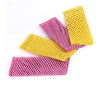 Nurkeen - Paños de Limpieza para Platos, de Malla para Lavar Platos, sin Olor, de Secado rápido, Lavar Platos, no más esponjas con Mal Olor, 4 Unidades, Color Rosa y Amarillo