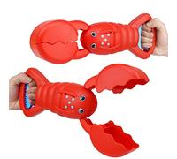 Nurnesy Atrapador de Garras de Langosta, Juguetes de Playa, Excavador de Arena, Juguete de Langosta, Excavador de para Apretar y Agarrar, Juguetes de Playa para Niños (Rojo)