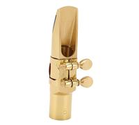 Nurnesy Caricutivo de Saxofón Alto Alto Saxo Boente e Boquilla de Metal Plana 5 Punta de Latón de Apertura con Ligadura de Tapa de Metal para Profesionales para Principiantes