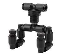 Nurnesy Nebulizador de Tanque de Selva Tropical Ajustable, de Aspersor Reptiles Mist 360 Conecte una Tina de 1/4 '', Proporciona un Diseño de Cabezal de Aspersor Doble con Rotación de