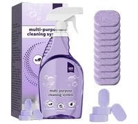 Nuroclean Spray, limpiador Nuroclean, spray de limpieza multiusos Nuroclean, el sistema de limpieza multiusos todo en uno con tabletas de limpieza, limpiador multisuperficie para el hogar (1 botella +