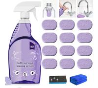 Nuroclean Spray, tabletas de limpieza concentradas en aerosol multiusos, potente removedor de manchas difíciles para inodoros de cocina, grasa, baño, limpiador Cleanlix para eliminación instantánea de