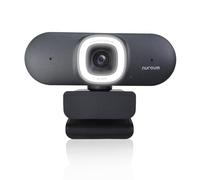 Nuroum V32-AFL Webcam 4K 8MP 1080P/60fps, 1440P/30fps CMOS con Autofocus, Luz Ajustable/Doble Micrófono con Cancelación de Ruido/Auto-Framing, Plug&Play Cámara para Streaming/Videoconferencia