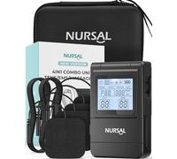 NURSAL 4 in 1 Tens Unit Muscle Stimulator, Dual Channel EMS Massage Machine with 40 Intensities, 25 Modes Rechargeable Electronic Pulse Massager for Back Pain Relief Therapy with Electrode Pads & Case