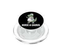 Nurse-a-Saurus Enfermera T-Rex Enfermería T-Rex Lindo PopSockets PopGrip para MagSafe