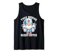 Nurse and Coffee GNOME Funny Saying This Nurse Needs Coffee Camiseta sin Mangas