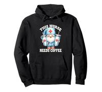 Nurse and Coffee GNOME Funny Saying This Nurse Needs Coffee Sudadera con Capucha
