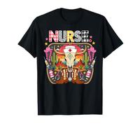 Nurse Cowgirl Western Boots Cactus Medical Stethoscope Camiseta