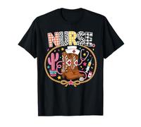 Nurse Cowgirl Western Boots Cactus Medical Stethoscope Camiseta