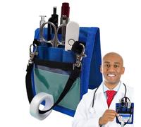 Nurse Fanny Pack, Medical Utility Belt, Stethoscope Tool Bag, Multi-Compartment Storage, Built-in Tape Holder, Adjustable Waist Fit, For Hospital, Clinic, ER or Home Health Use