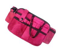 Nurse Fannys Pack - Riñonera para enfermera con soporte para cinta, organizadores de enfermera, bolsas de cintura, estetoscopio, vendaje médico, rosa roja
