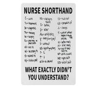 Nurse Humor Metal Sign Funny Shorthand Definition Wall-Art For Hospital Break Room Clinic Nurse Station Home Office 8 X 12 inch