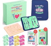 Nurse is Love Kit de Sutura para Practicar (30 piezas) con Estuche | Uso Educativo Ideal para, Estudiantes Medicina & Veterinaria + eBook + Video Curso HD | Regalo para Enfermera