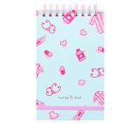 Nurse is Love Libreta Pequeña para Enfermeras y TCAE - Cuaderno Pequeño de Notas - Mini Bloc Notas Espiral A7 con Diseños Divertidos | Regalo para Enfermeras, Médicos - Accesorios | AZUL CLARO