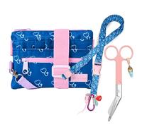 Nurse is Love Regalos Enfermera Original Y TCAE Set (3uds).| Riñonera + Lanyard Ideal para Enfermera en Apuros + Tijeras Enfermeria Curva PINK con Mosqueton + Estuche de Presentacion | Accesorios
