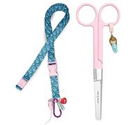 Nurse is Love Set para Enfermera y TCAE (2uds). Lanyard Personalizado + Tijeras Enfermeria Mayo PINK | Ideal para Enfermeras | Usa con Salvabolsillos - Regalos Originales, Accesorios