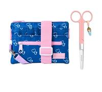 Nurse is Love Set para Enfermera y TCAE (2uds). | Riñoneras + Tijeras Enfermeria Mayo PINK con Mosqueton | Accesorios para Enfermera | Usa con Lanyard - Salvabolsillos, Regalos Original