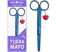 Nurse is Love Tijeras Enfermería Mayo - Tijeras Enfermera Punta Roma | Ideal para Porta tijeras, Punta Redonda Profesional, Primeros Auxilios