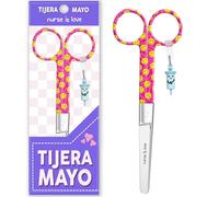 Nurse is Love Tijeras Mayo Punta Roma - Tijeras de Primeros Auxilios para Vendajes | Kit Primeros Auxilios | Acero Inoxidable | Diseño Exclusivo con Charm PHFace