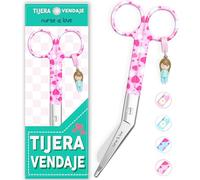 Nurse is Love Tijeras Mayo Punta Roma - Tijeras de Primeros Auxilios para Vendajes | Kit Primeros Auxilios | Acero Inoxidable | Diseño Exclusivo con Charm PH