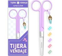 Nurse is Love Tijeras Mayo Punta Roma - Tijeras de Primeros Auxilios para Vendajes | Kit Primeros Auxilios | Acero Inoxidable | Diseño Exclusivo con Charm Pur