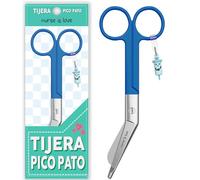 Nurse is Love Tijeras Mayo Punta Roma - Tijeras de Primeros Auxilios para Vendajes | Kit Primeros Auxilios | Acero Inoxidable | Diseño Exclusivo con Charm BL
