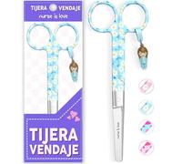 Nurse is Love Tijeras Mayo Punta Roma - Tijeras de Primeros Auxilios para Vendajes | Kit Primeros Auxilios | Acero Inoxidable | Diseño Exclusivo con Charm Gr D