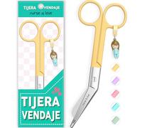 Nurse is Love Tijeras Mayo Punta Roma - Tijeras de Primeros Auxilios para Vendajes | Kit Primeros Auxilios | Acero Inoxidable | Diseño Exclusivo con Charm Y