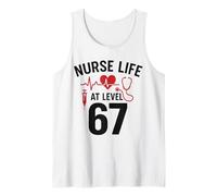 Nurse Life at Level 67 Funny Medical Student 67 Meme Camiseta sin Mangas