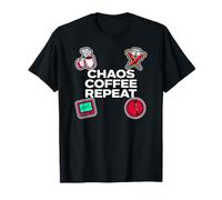 Nurse Life Chaos Coffee Repeat ER Medical Camiseta