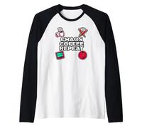 Nurse Life Chaos Coffee Repeat ER Medical Camiseta Manga Raglan