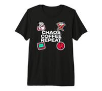 Nurse Life Chaos Coffee Repeat ER Medical Camiseta Premium