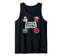 Nurse Life Chaos Coffee Repeat ER Medical Camiseta sin Mangas