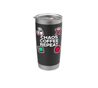 Nurse Life Chaos Coffee Repeat ER Medical Vaso térmico de acero inoxidable de doble pared